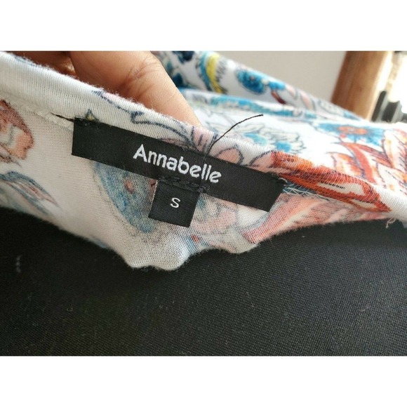 Annabelle Women's Multicolor Rayon Short Sleeve Deep V-Neck Maxi Dress Size S - Picture 9 of 12